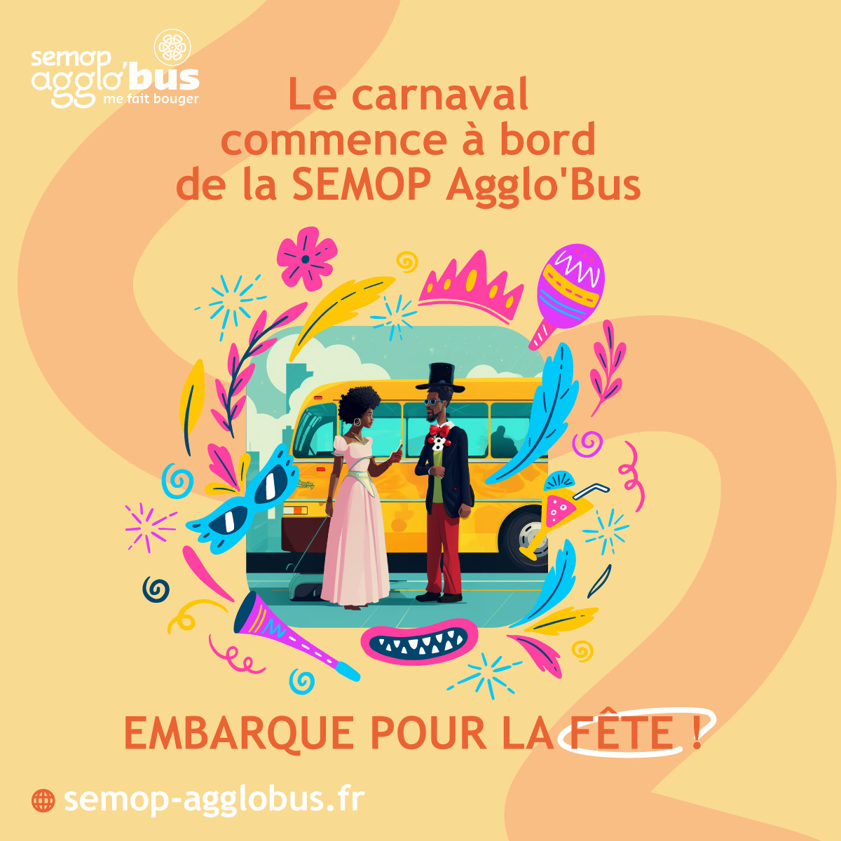 Visuel carnaval SEMOP AGGLO'BUS